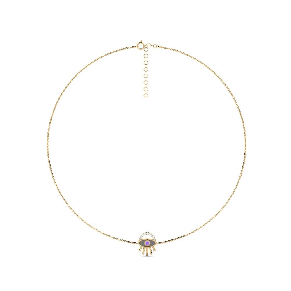 Amethyst Women's Choker Necklace Azzurro