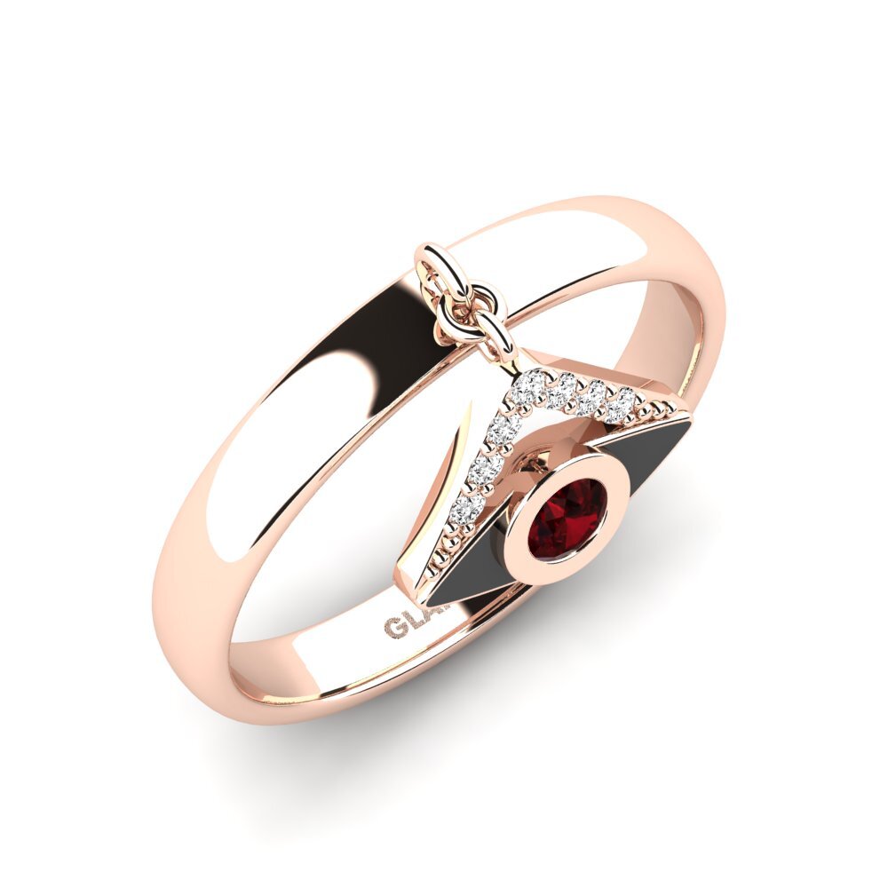 9ct Rose Gold Garnet Ring Forvanta