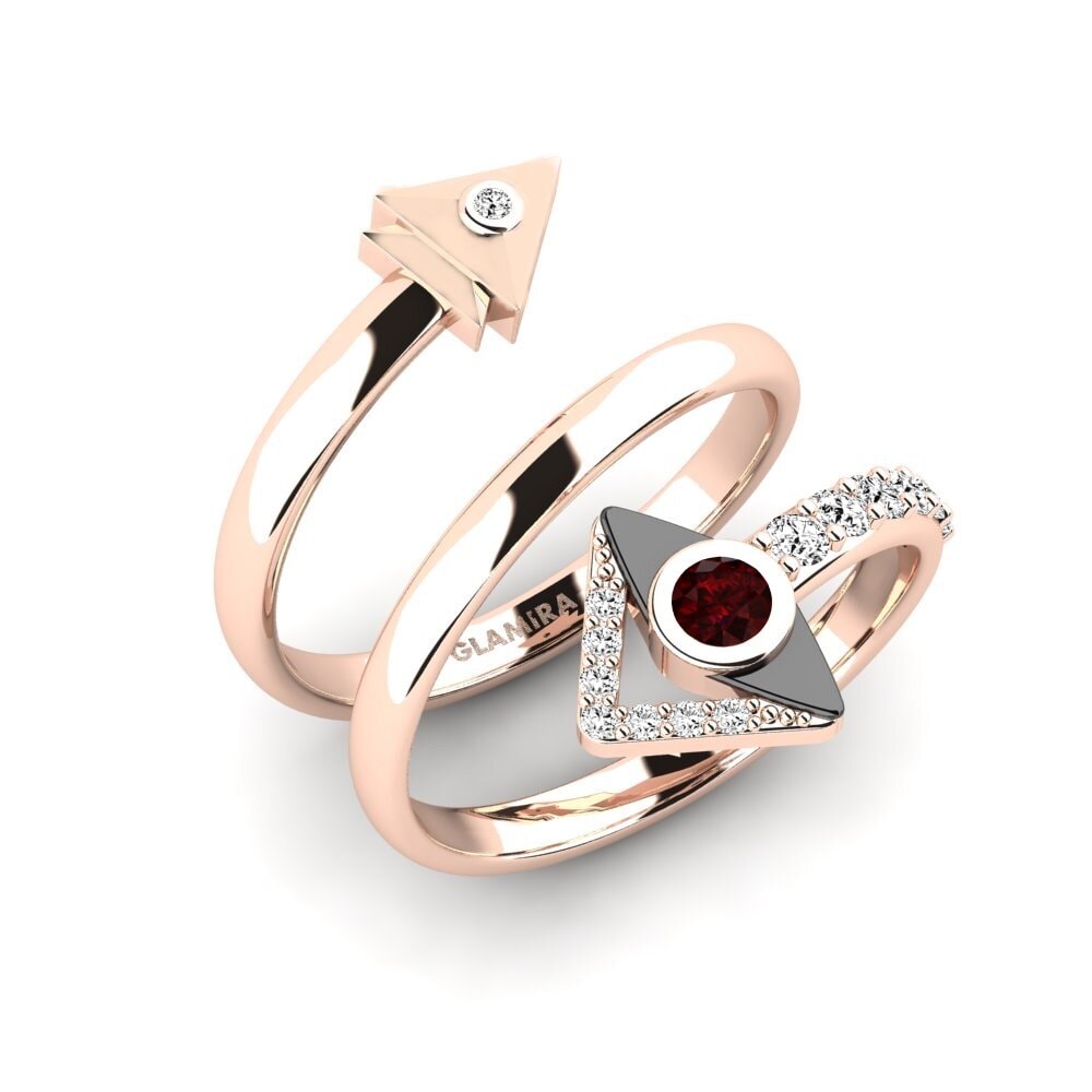 9ct Rose Gold Garnet Ring Geracao
