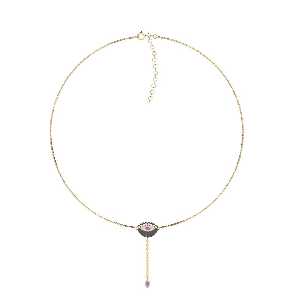 Amethyst Women's Choker Necklace Jaman