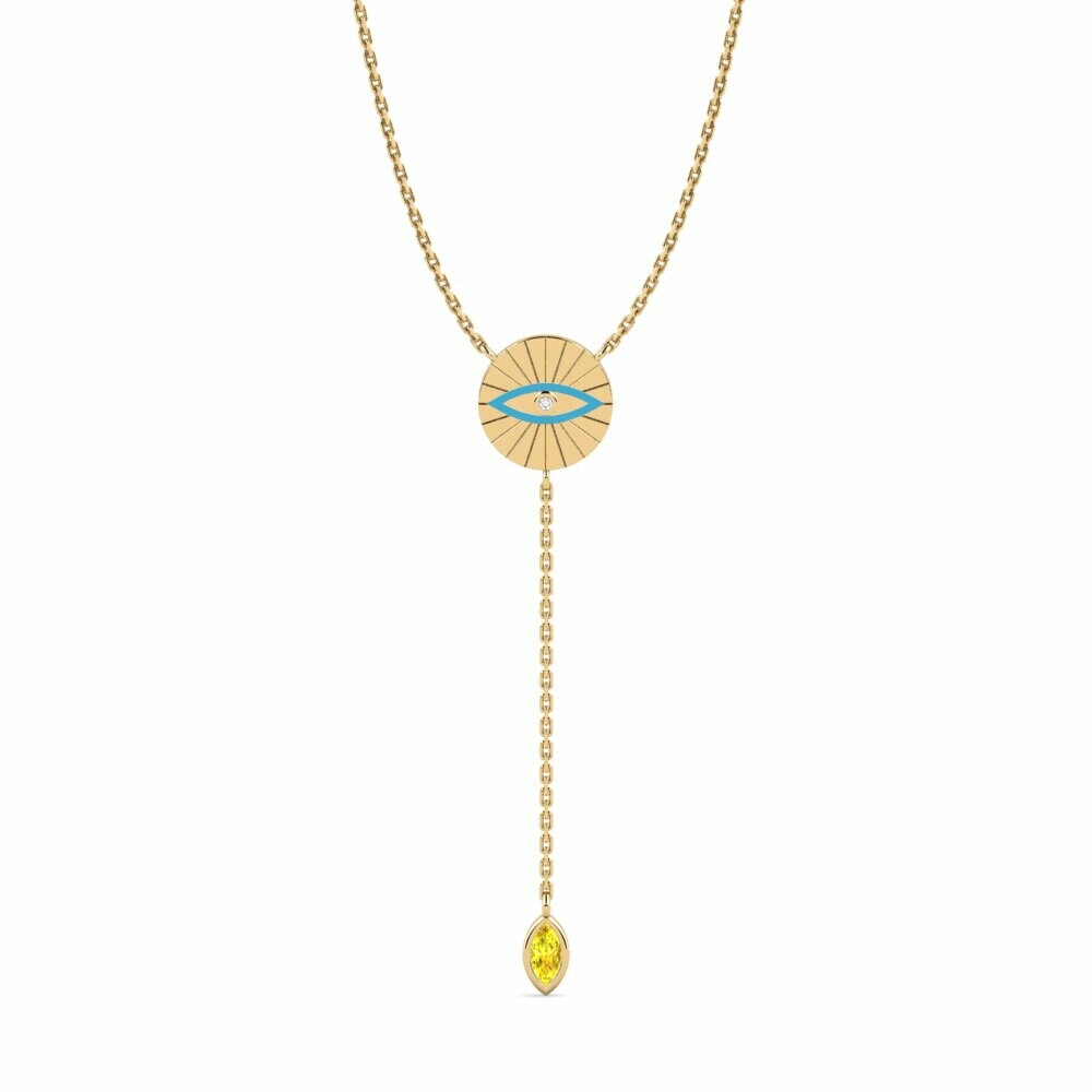Zafiro amarillo Collar de Mujer Kumurika
