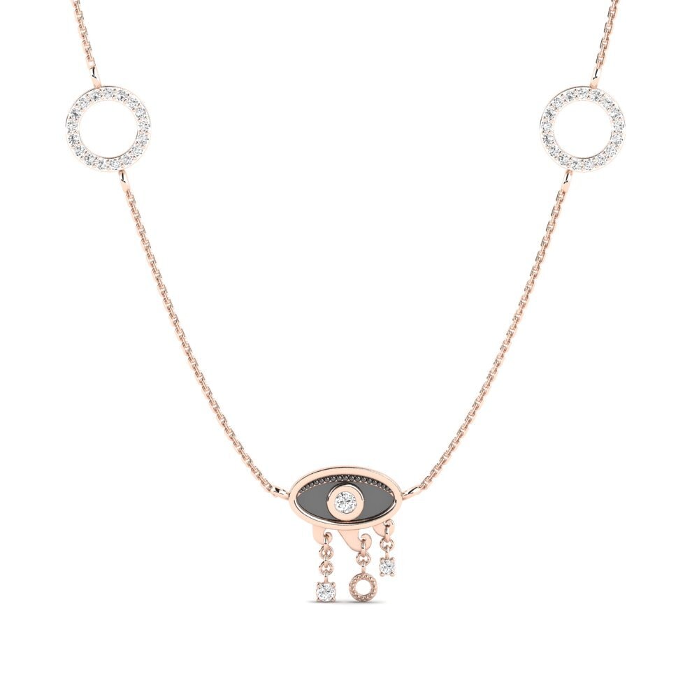 14k Oro Rosa Moissanita Collar de Mujer Maturita