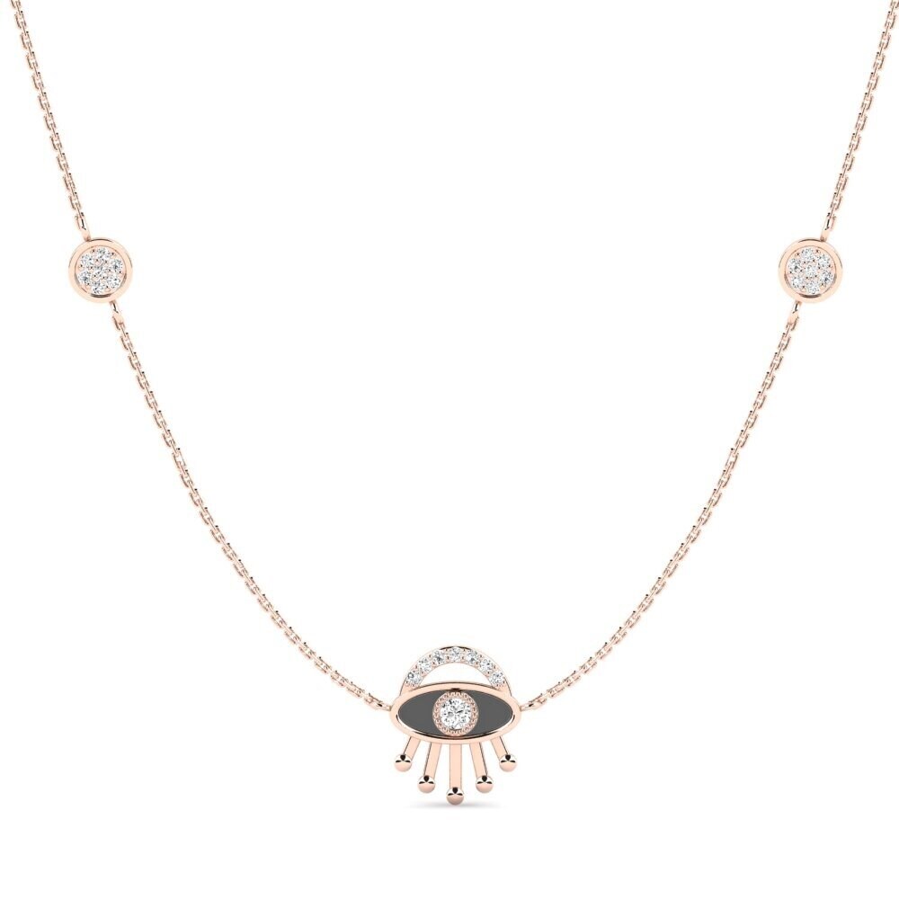 14k Oro Rosa Moissanita Collar de Mujer Meditare