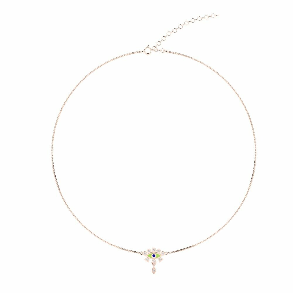 Vàng Hồng 18K Đá Sapphire Dây chuyền choker nữ Menua