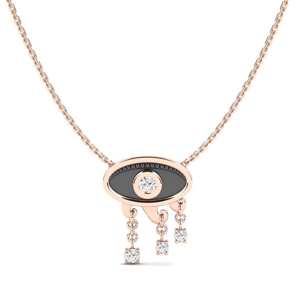 14k Oro Rosa Moissanita Colgante de Mujer Meritare