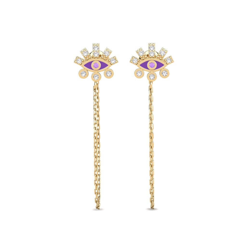 Amethyst Women's Earring Miletos - A