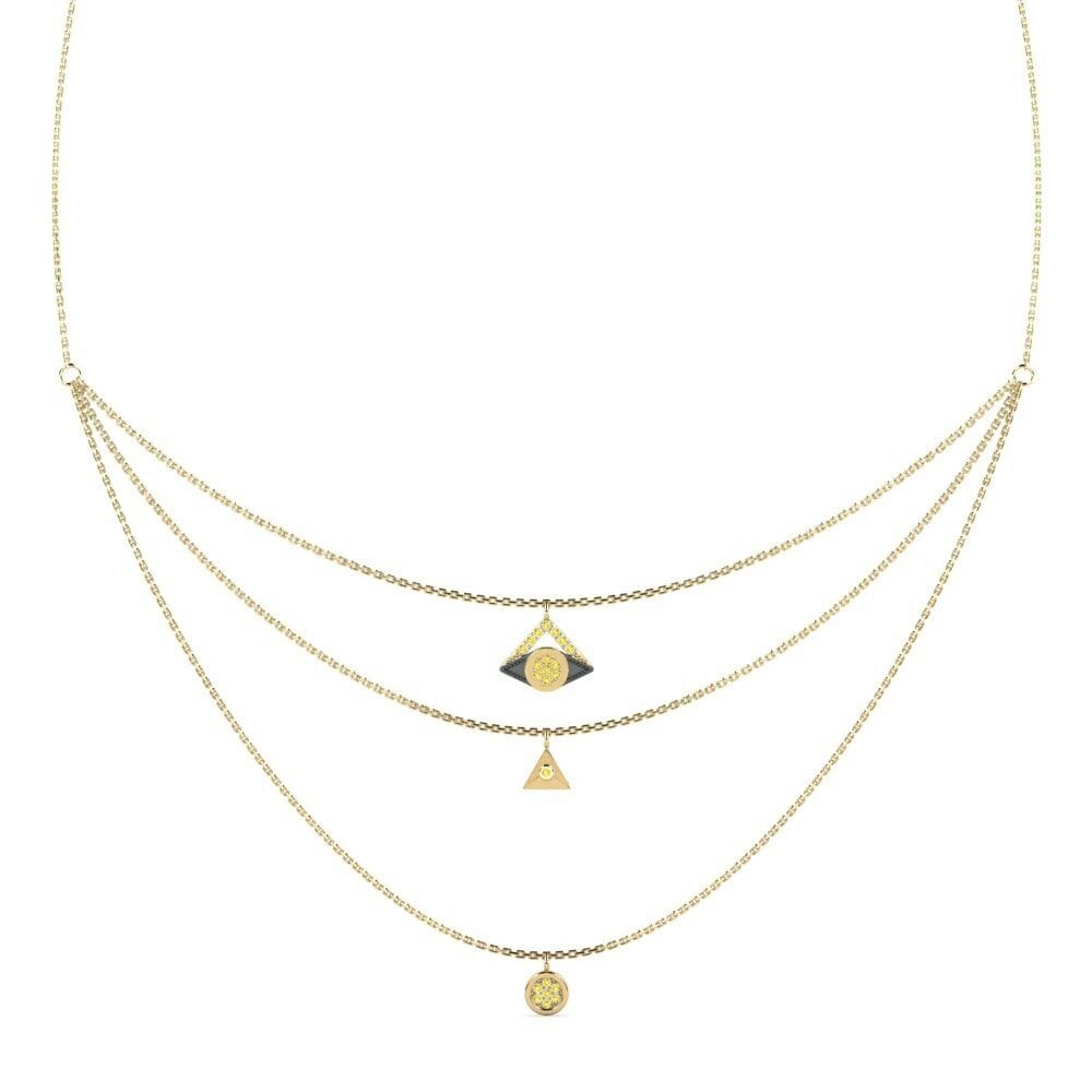 Zafiro amarillo Collar de Mujer Molo