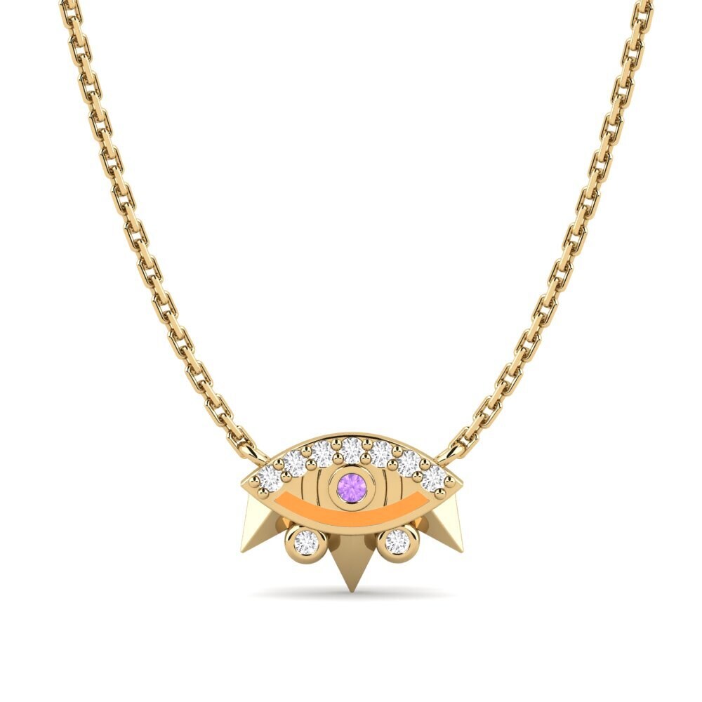 Amethyst Women's Necklace Reebou