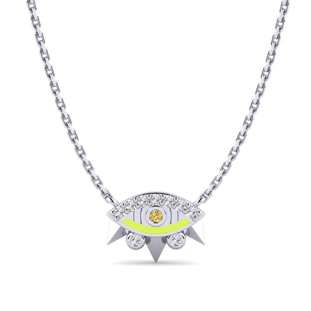 Diamante Amarillo Collar de Mujer Reebou