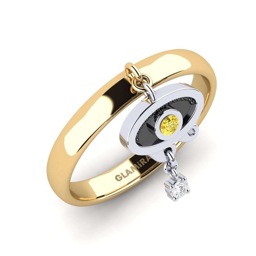 14ct Yellow / White Gold Yellow Sapphire Ring Resande