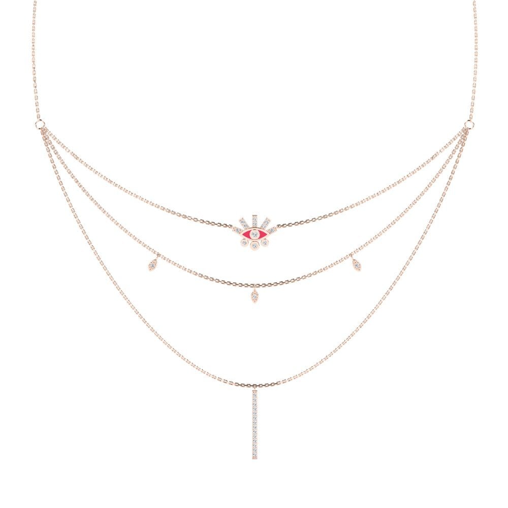 14k Oro Rosa Collar de Mujer Rhosus