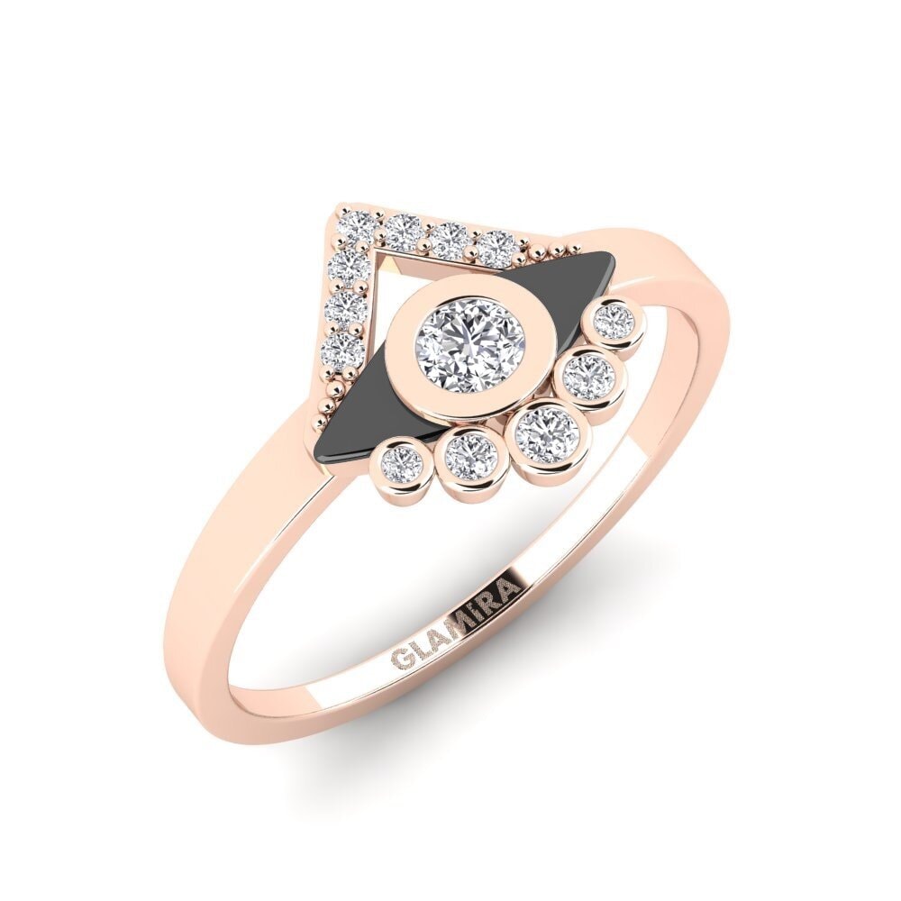 9ct Rose Gold Diamond Ring Rozalive