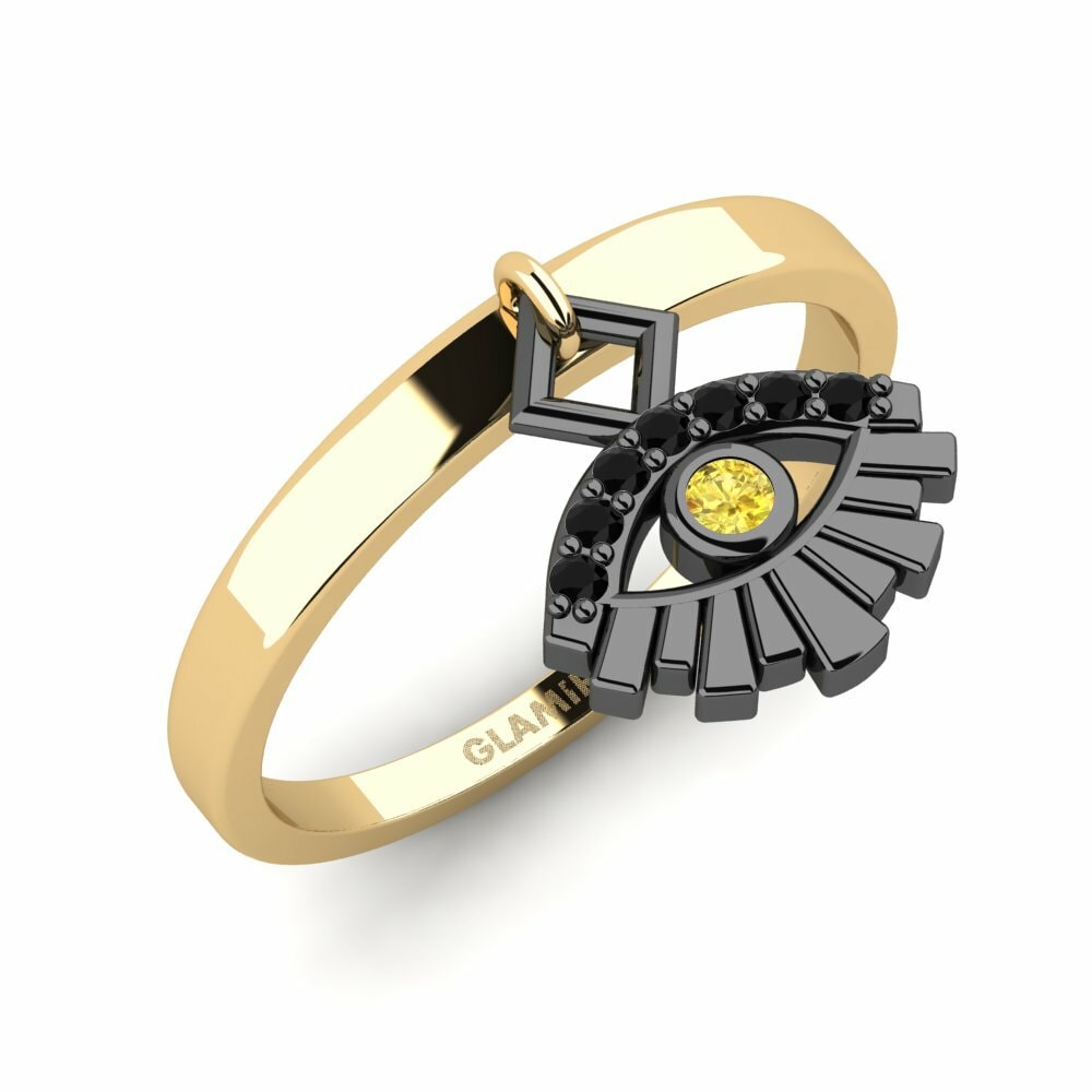 Zafiro amarillo Anillo Trepavica