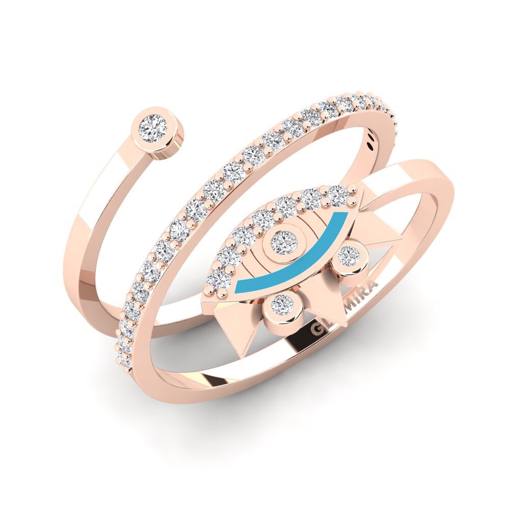9ct Rose Gold Diamond Ring Umbala