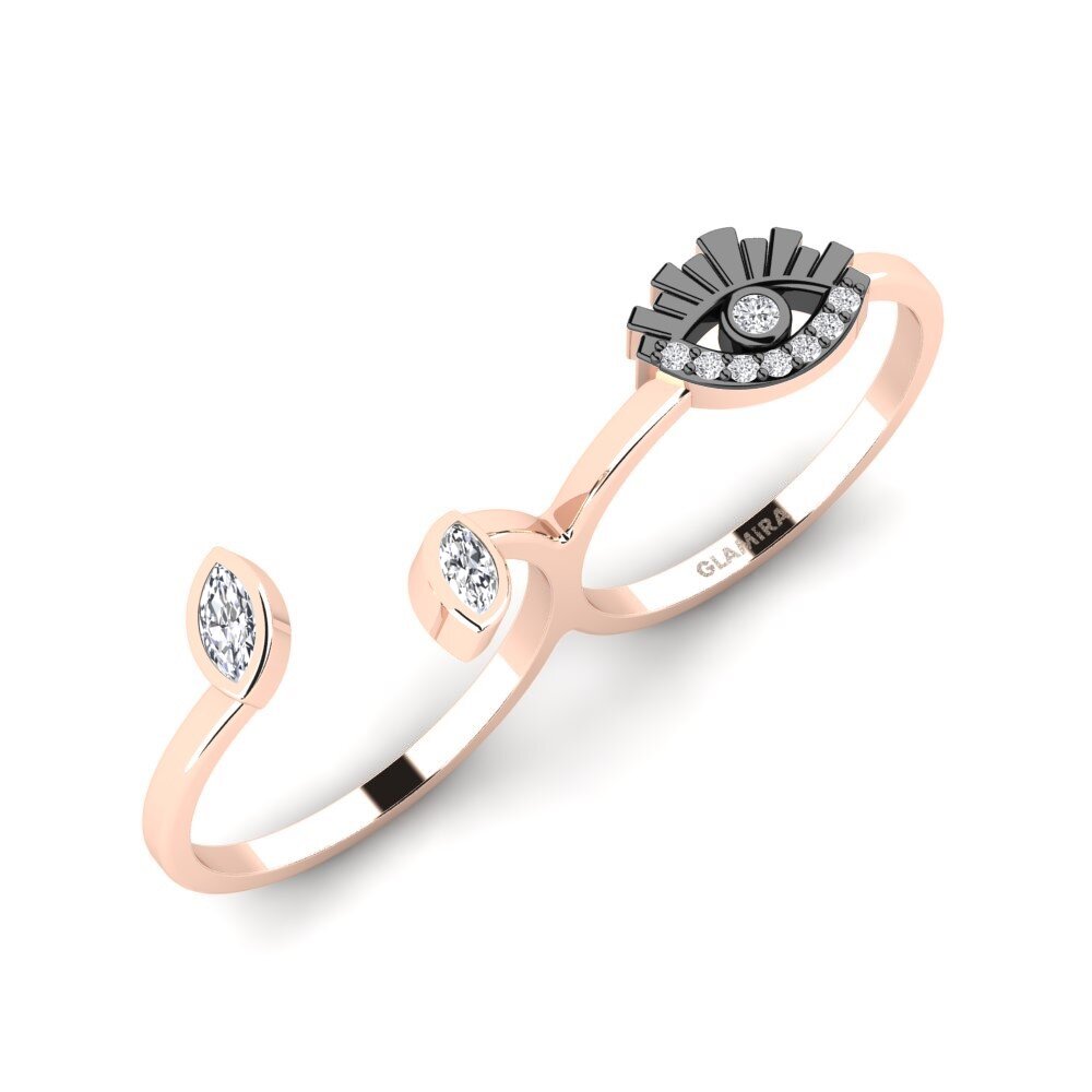 9ct Rose Gold Diamond Ring Visums