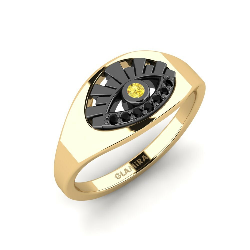 Zafiro amarillo Anillo Volomaso