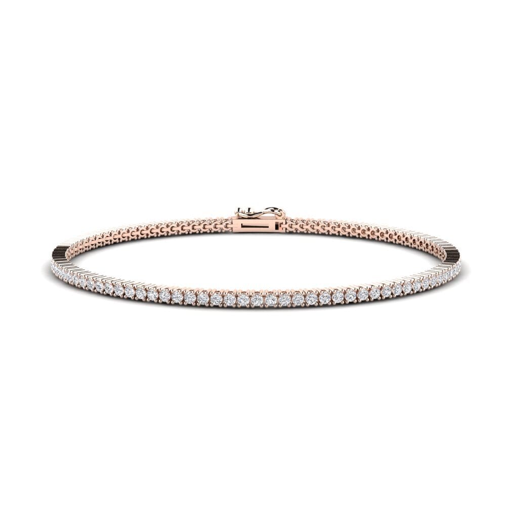 9K Rose Gold Lab Grown Diamond Men's Bracelet Szymon 2.0 mm
