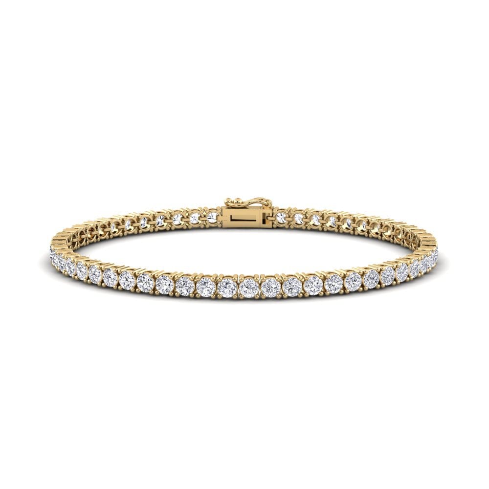 18ct Yellow Gold Diamond Men's Bracelet Szymon 3.5 mm