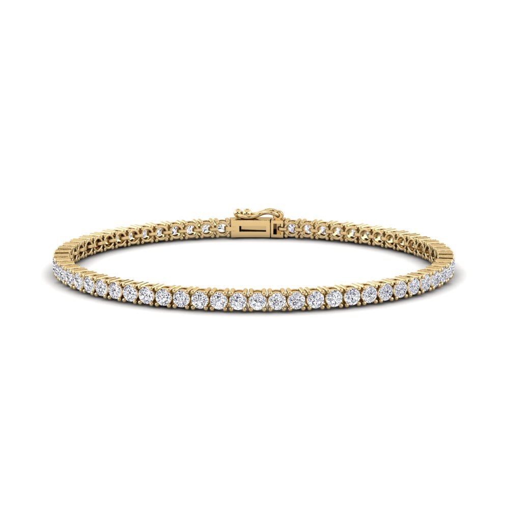 18ct Yellow Gold Diamond Men's Bracelet Szymon 3.0 mm