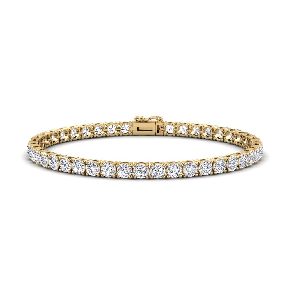 18ct Yellow Gold Diamond Men's Bracelet Szymon 4.5 mm
