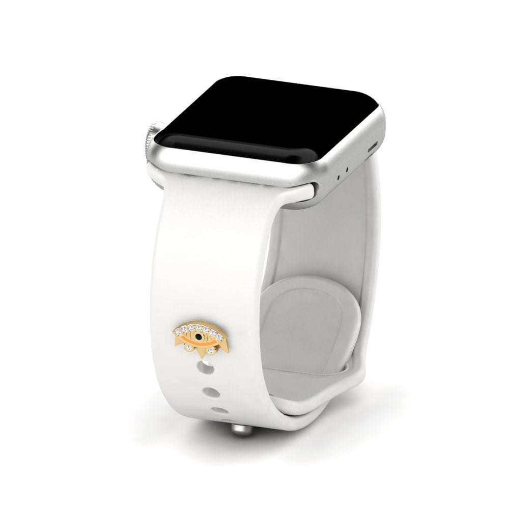 Accesorios para Apple Watch® Distira - D Oro Amarillo 585 Zafiro negro