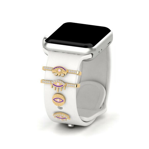 Phụ kiện Apple Watch® Distira - SET Vàng 585 & Đá Sapphire Hồng & Kim Cương