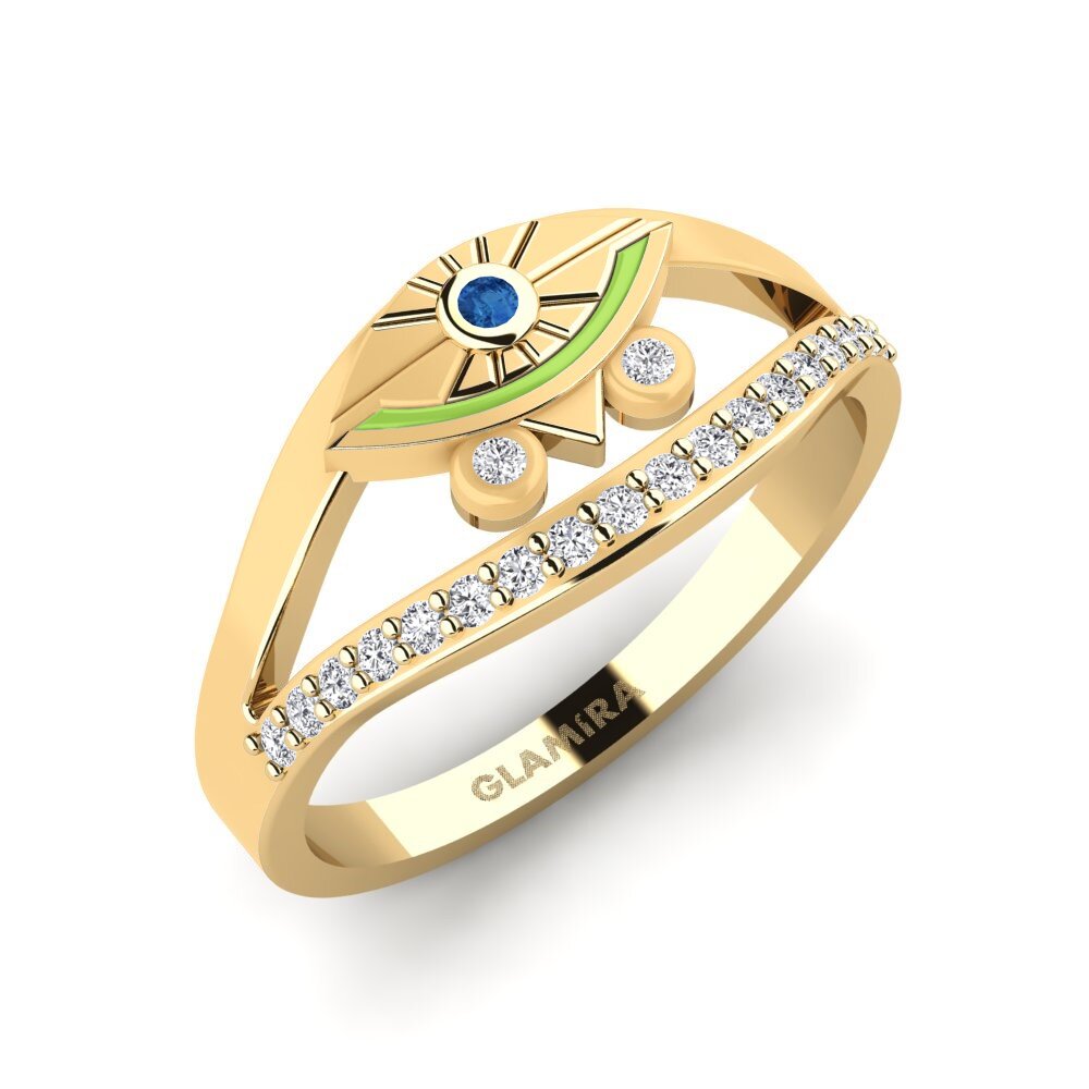 Circonita Azul Oscuro Anillo Dotote