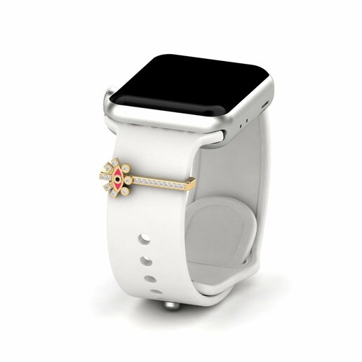 Phụ kiện Apple Watch® Farnakia - A Vàng 585 & Đá Sapphire Đen & Kim Cương