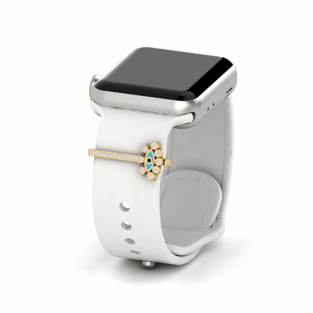 Joyería Tech Accesorio Para Apple Watch® Farnakia - B Oro Amarillo 585 Ónix Negro
