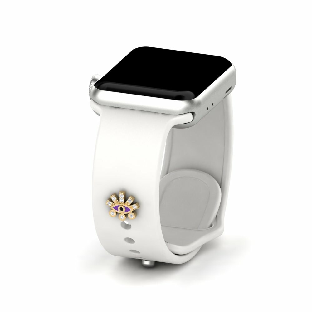 Accesorios para Apple Watch® Farnakia - Oro Amarillo 585 Zafiro negro