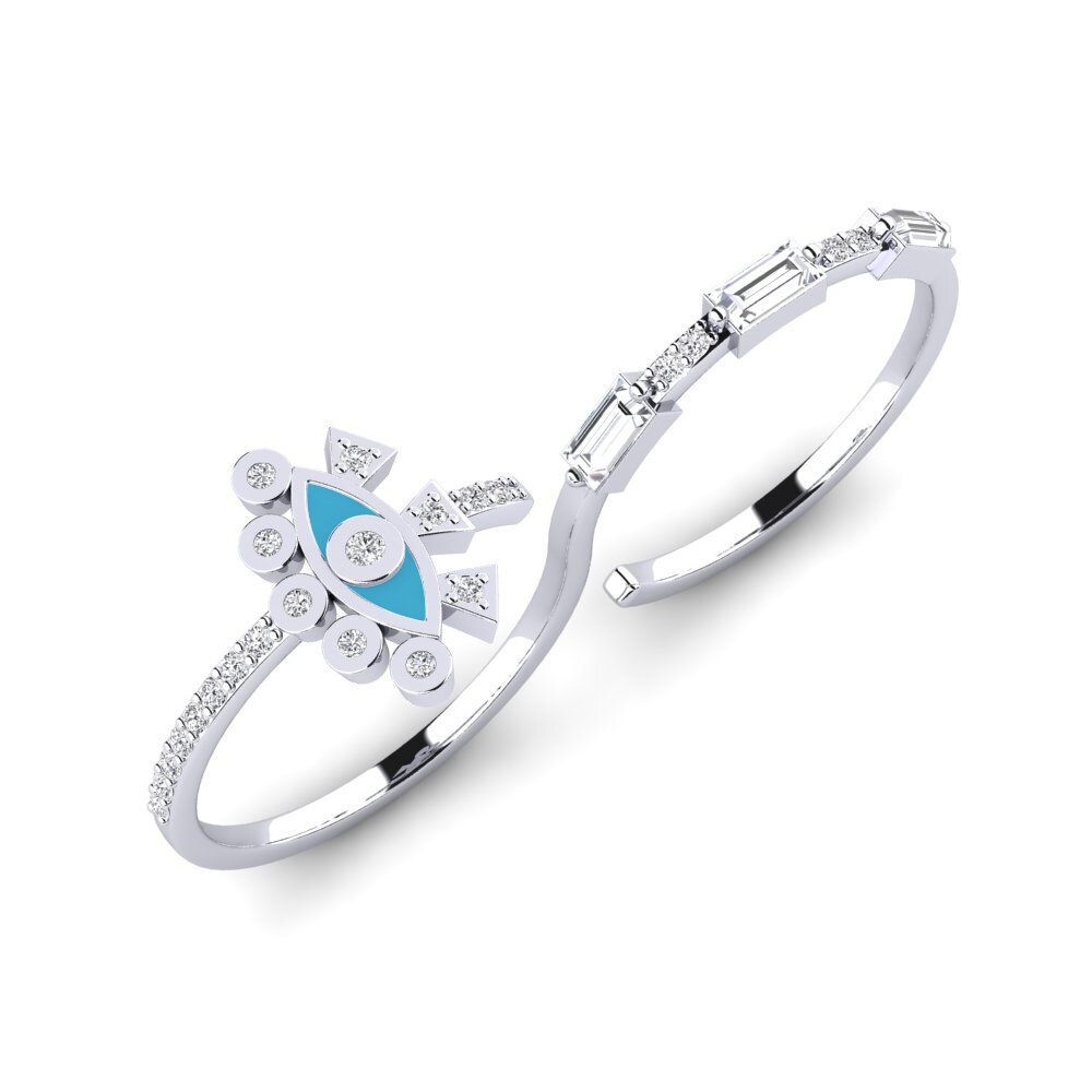 Paladio 950 Diamante Anillo Galatia