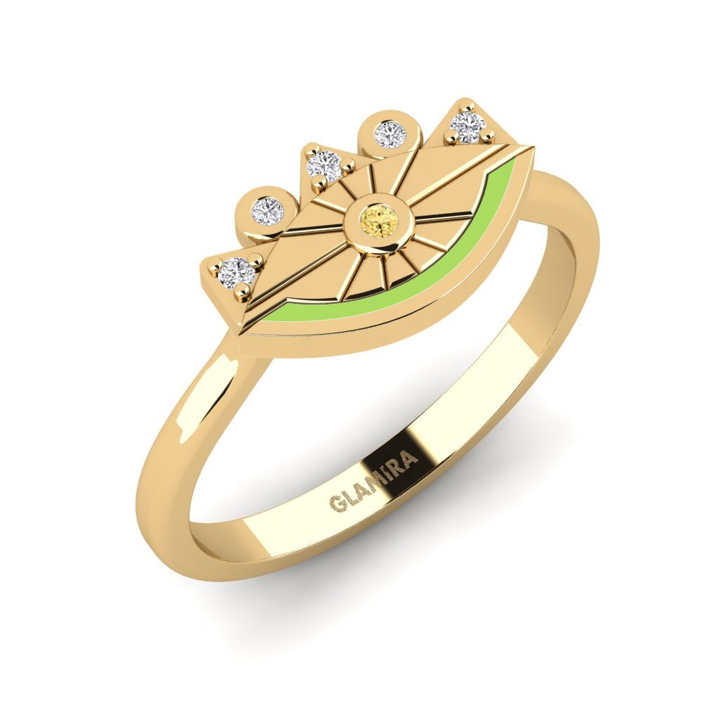 Diamante Amarillo Anillo Kganya