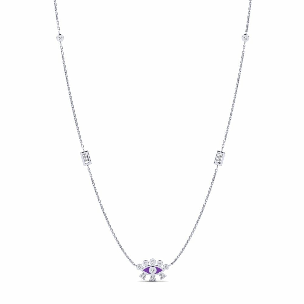 Paladio 950 Diamante Collar de Mujer Laodike