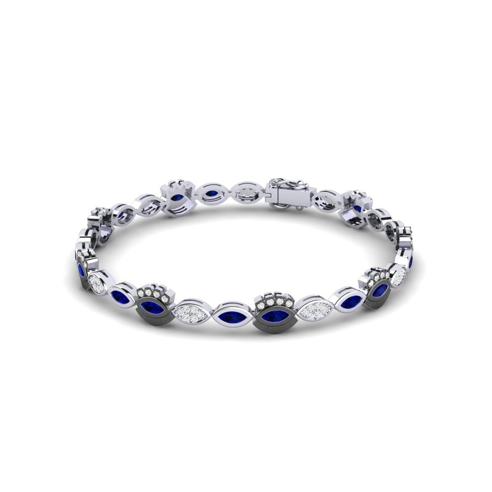 Plata 925 Zafiro Pulsera de Mujer Letsatsi