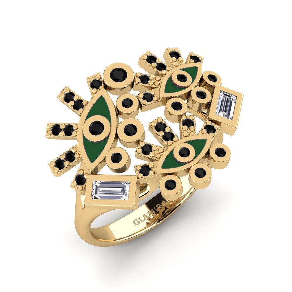 Schwarzer Saphir Ring Magnesia