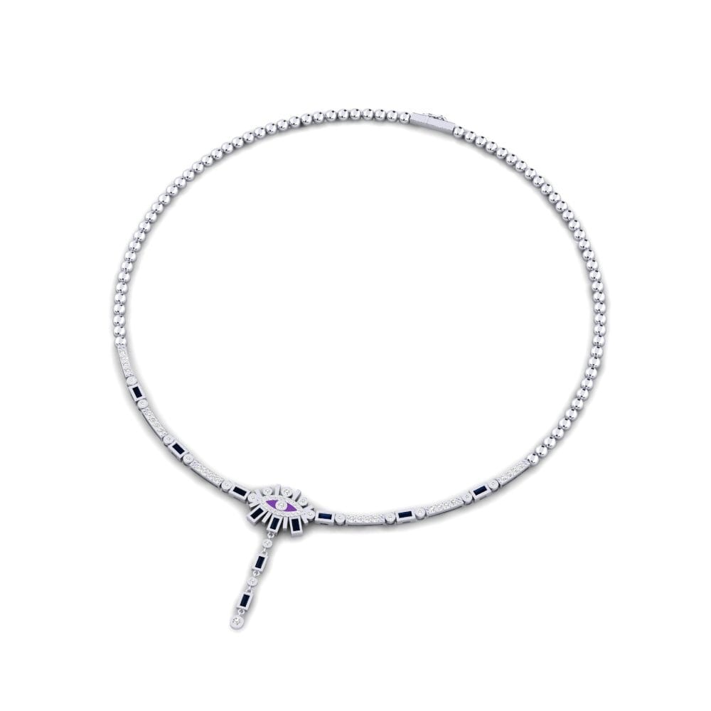 Plata 925 Zafiro Collar Midas