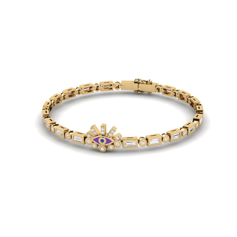 Circonita Azul Oscuro Pulsera de Mujer Murstea