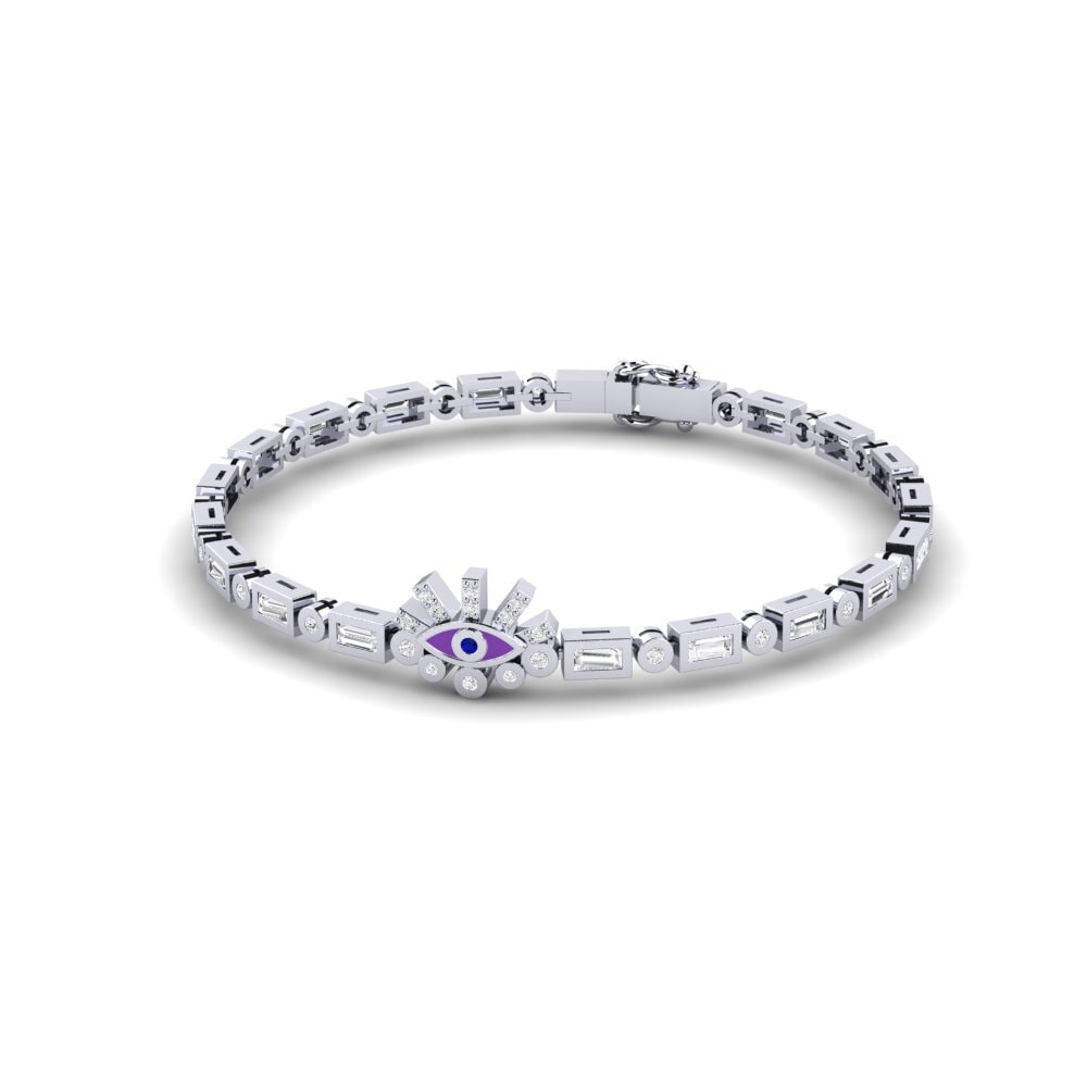 Plata 925 Zafiro Pulsera de Mujer Murstea