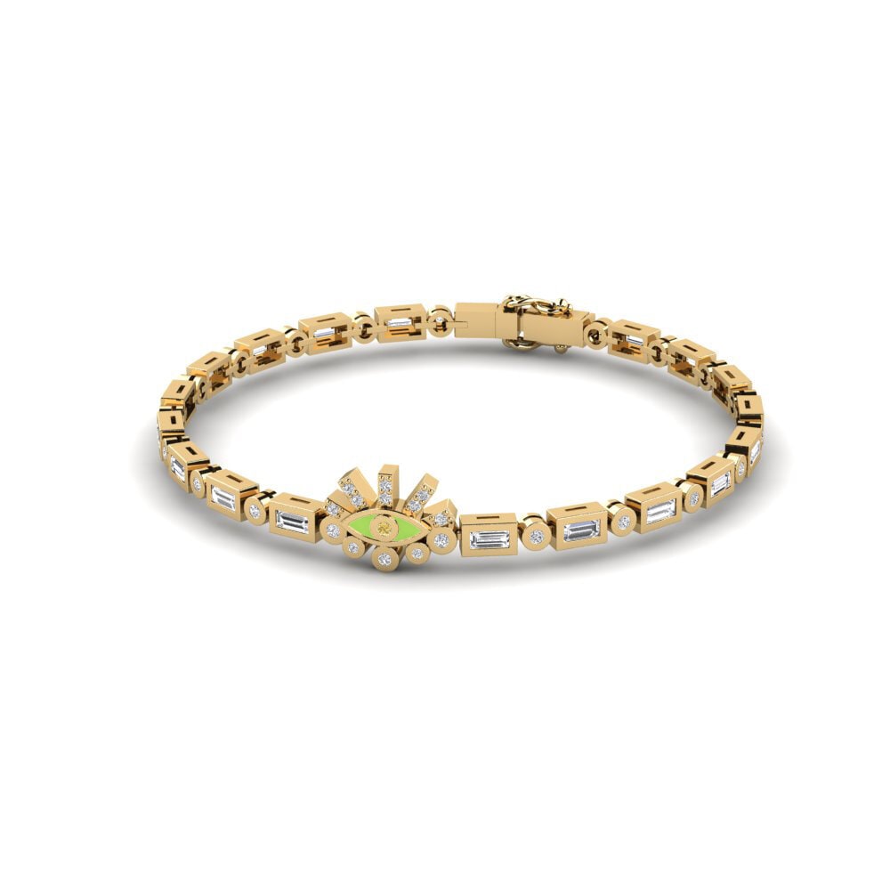 イエローダイヤモンド 女性ブレスレット Murstea