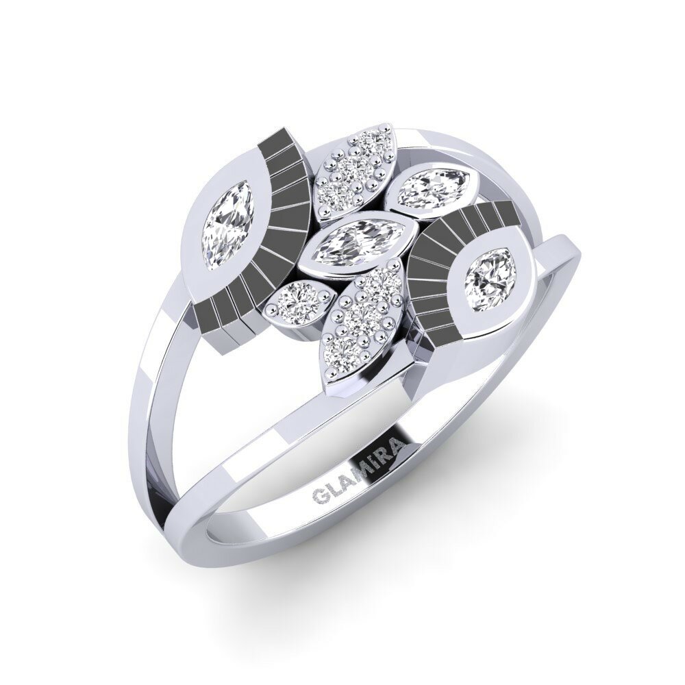 Paladio 950 Diamante Anillo Petsa