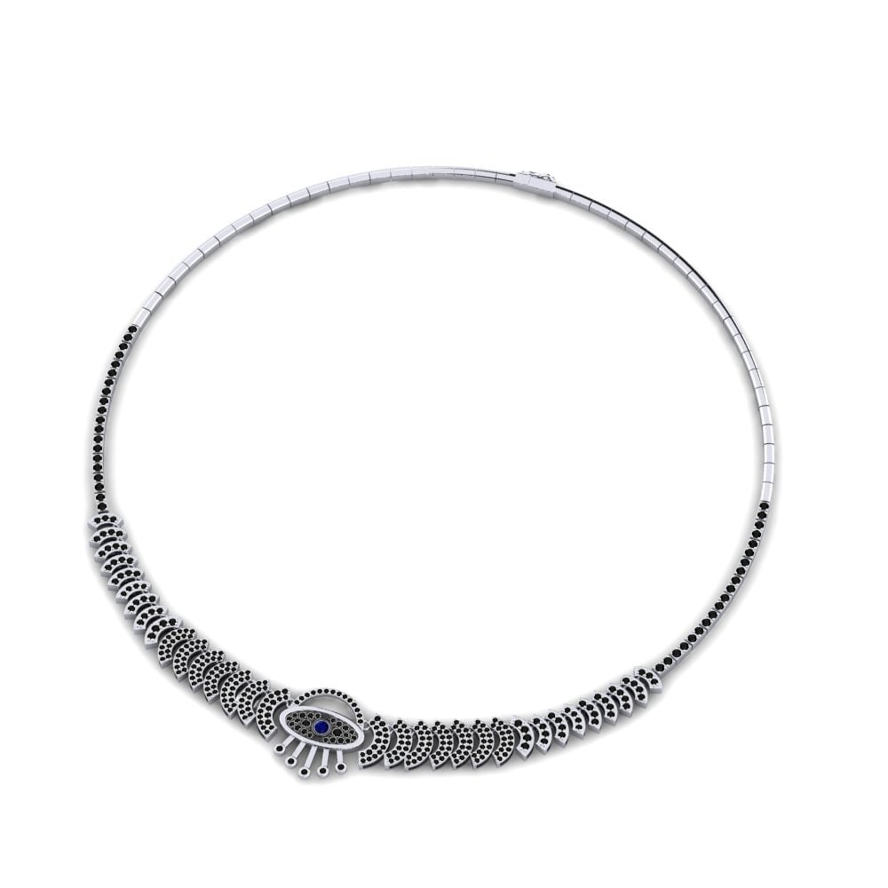 Plata 925 Zafiro Collar Riflettere