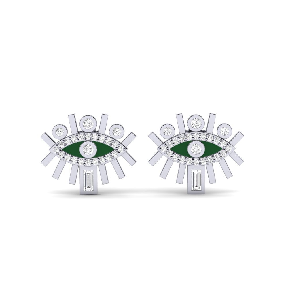 14ct White Gold Women's Earring Sandras