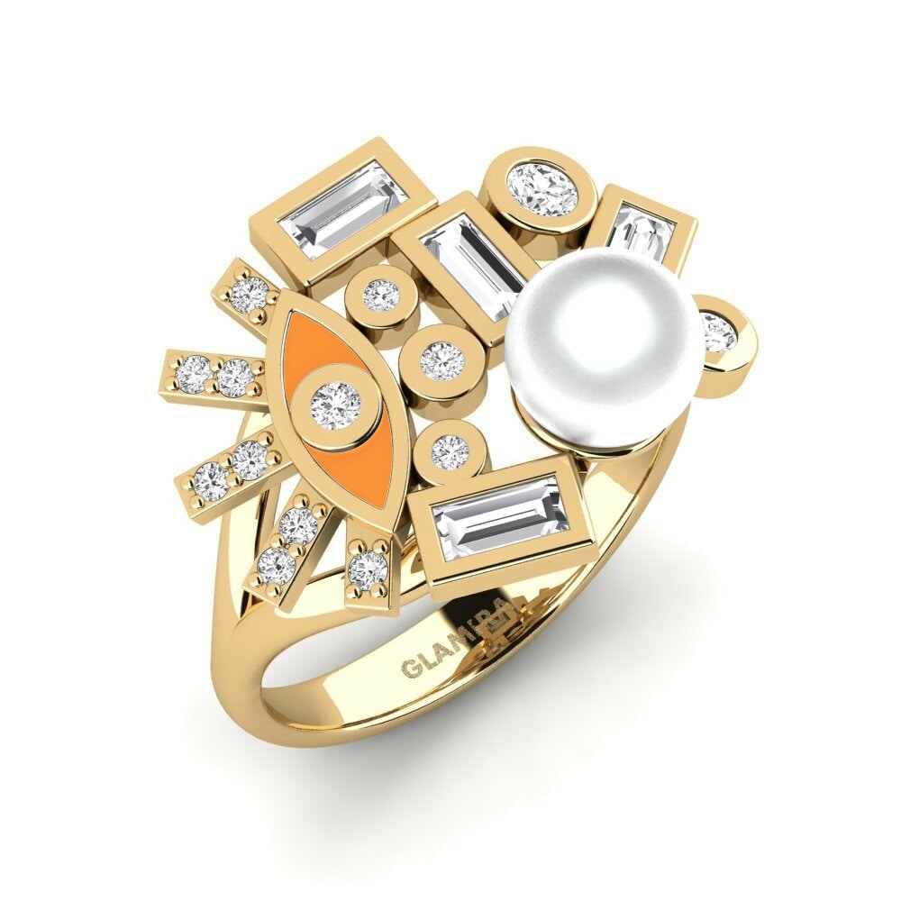 14k Oro Amarillo Anillo Sardes