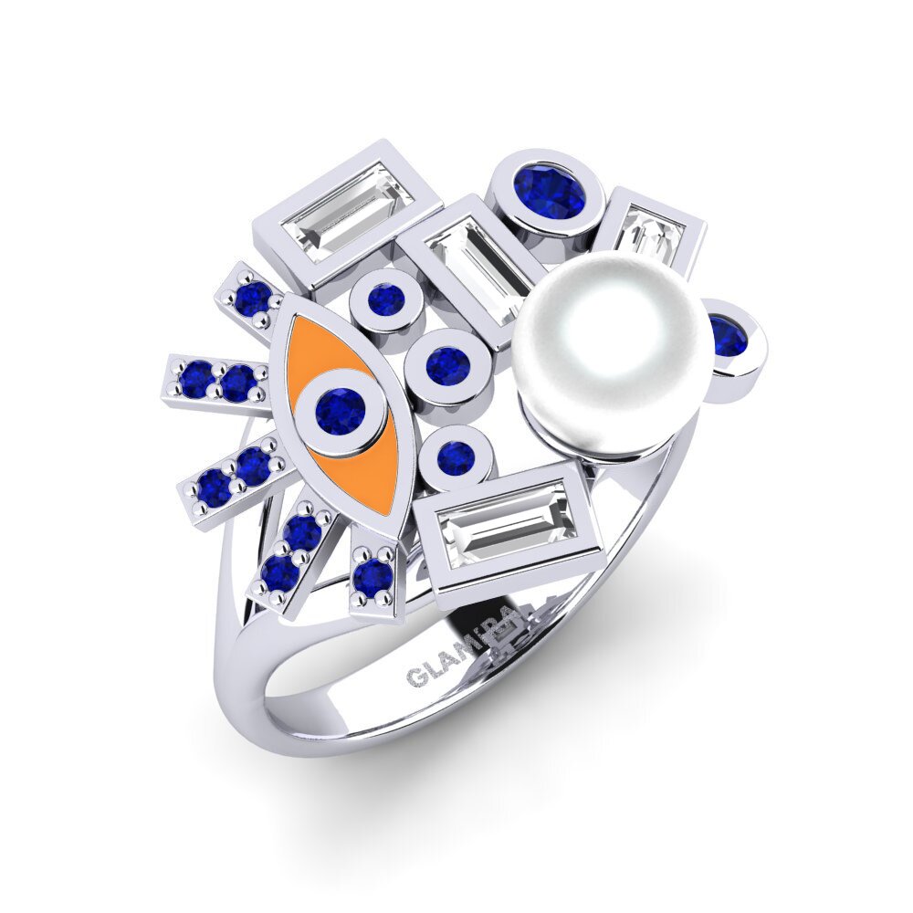 Plata 925 Zafiro Anillo Sardes