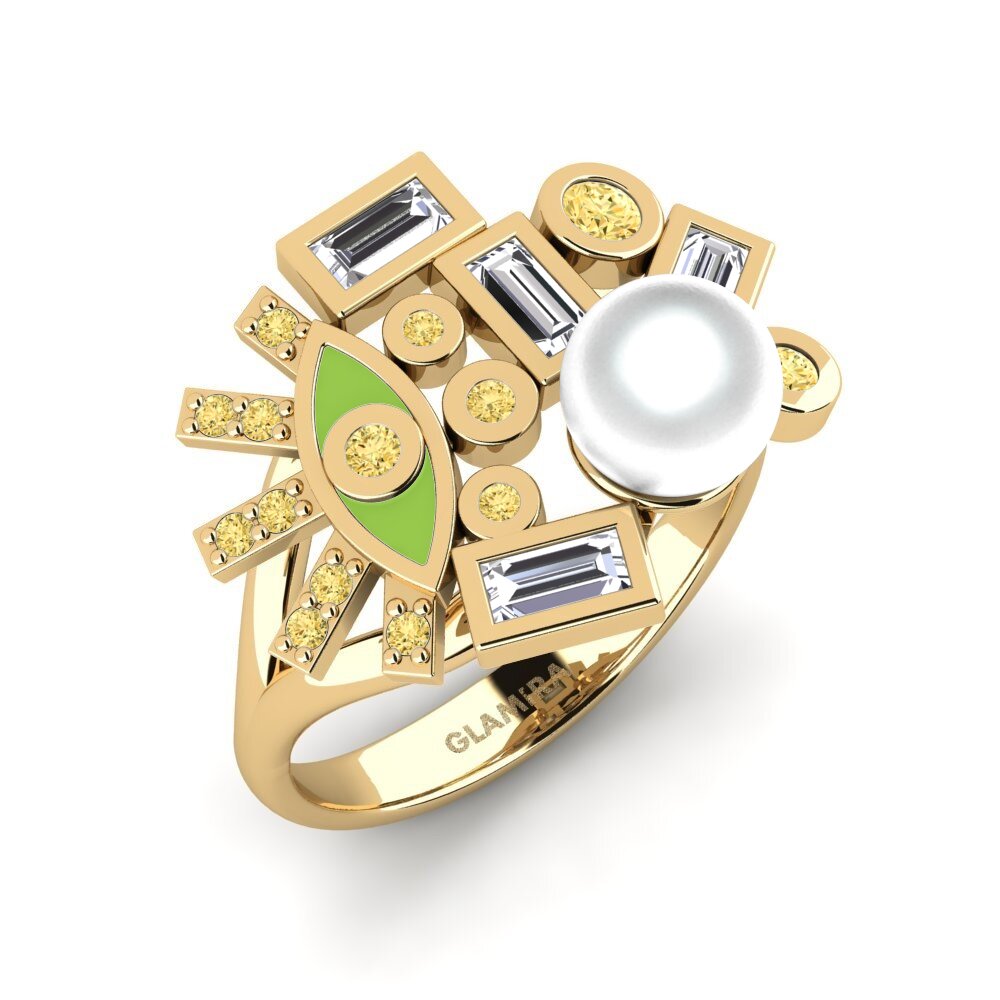 Diamante Amarillo Anillo Sardes