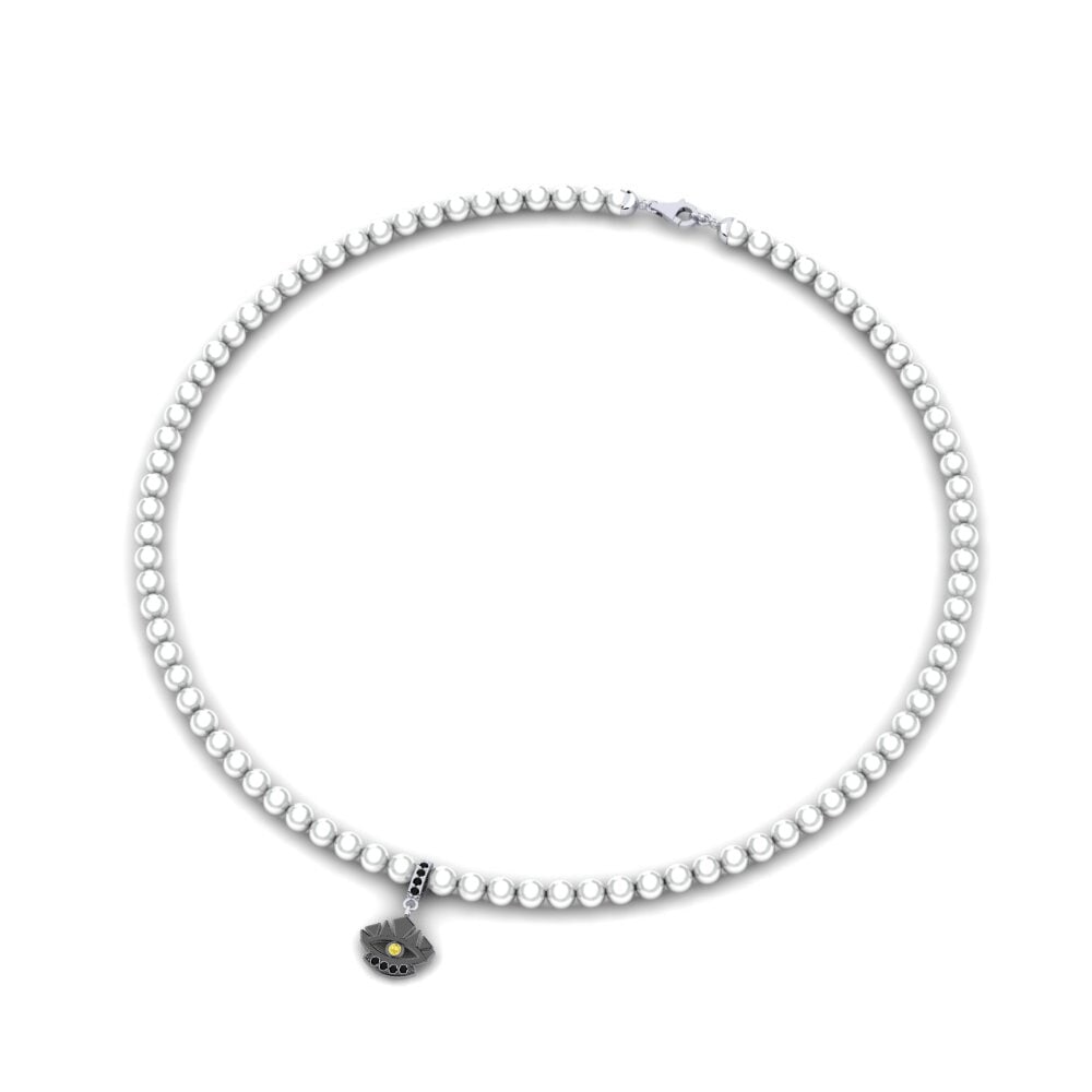 Plata 925 Zafiro amarillo Collar Tesifa