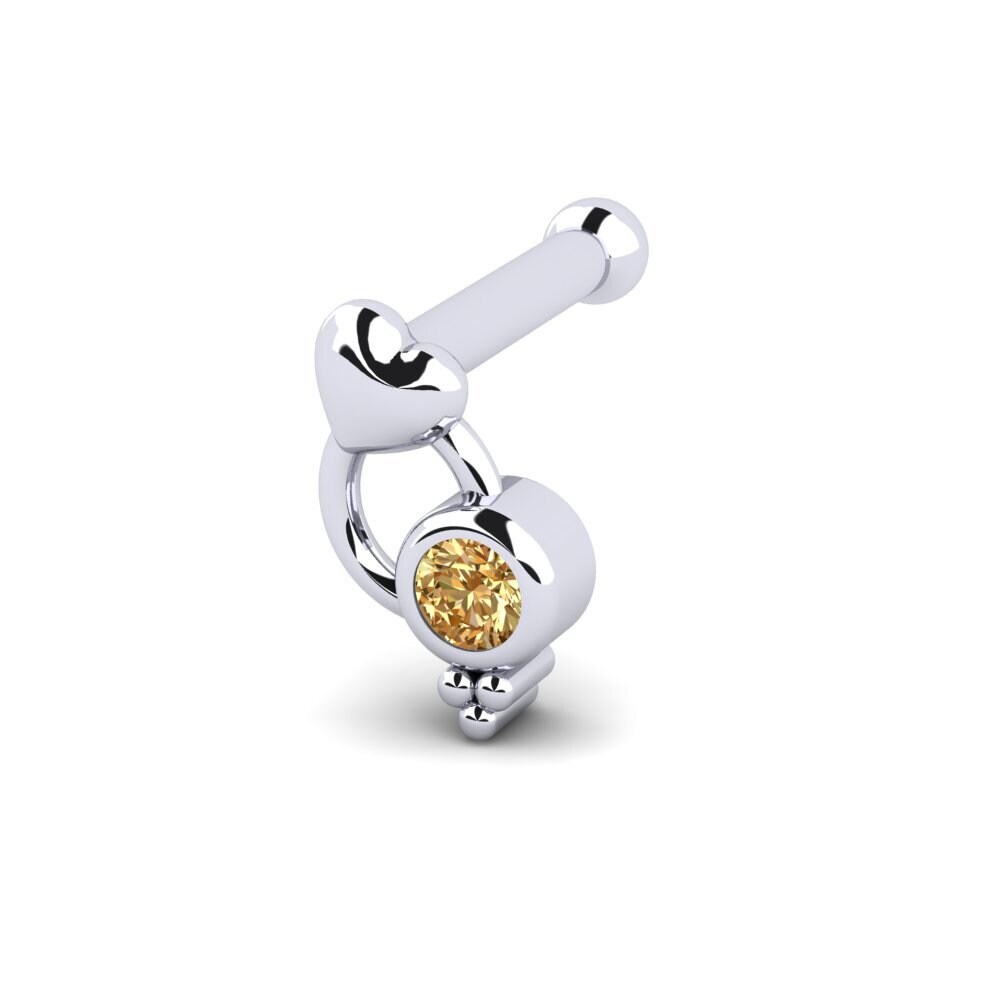 Diamant Brun Piercing Nez Acion