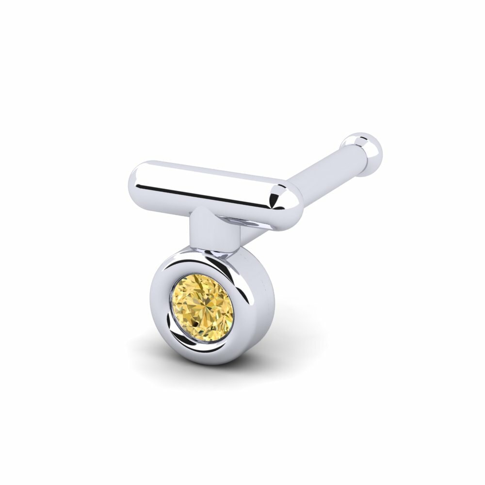 Gele Diamant Neus Pin Anegn