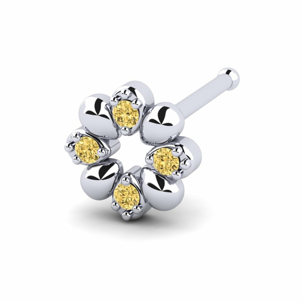 Gele Diamant Neus Pin Anind