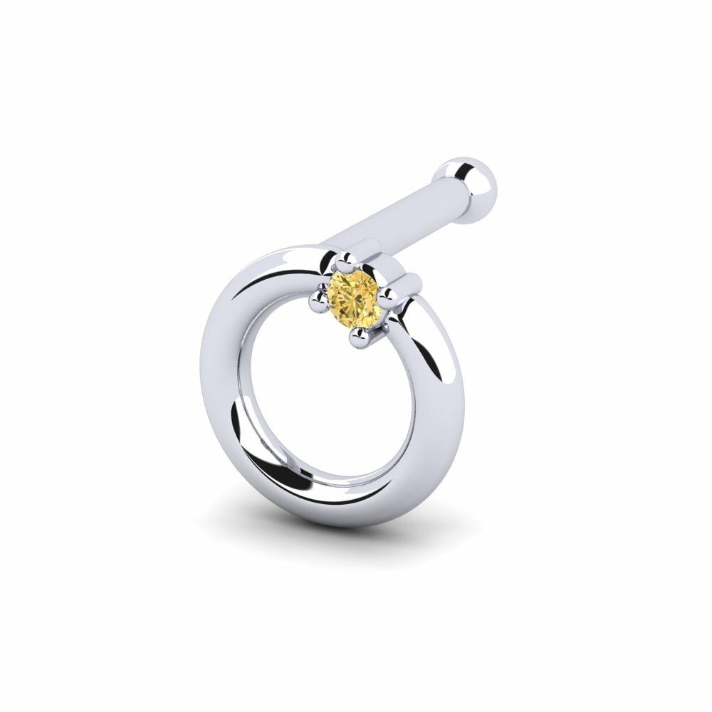 Gele Diamant Neus Pin Cninge
